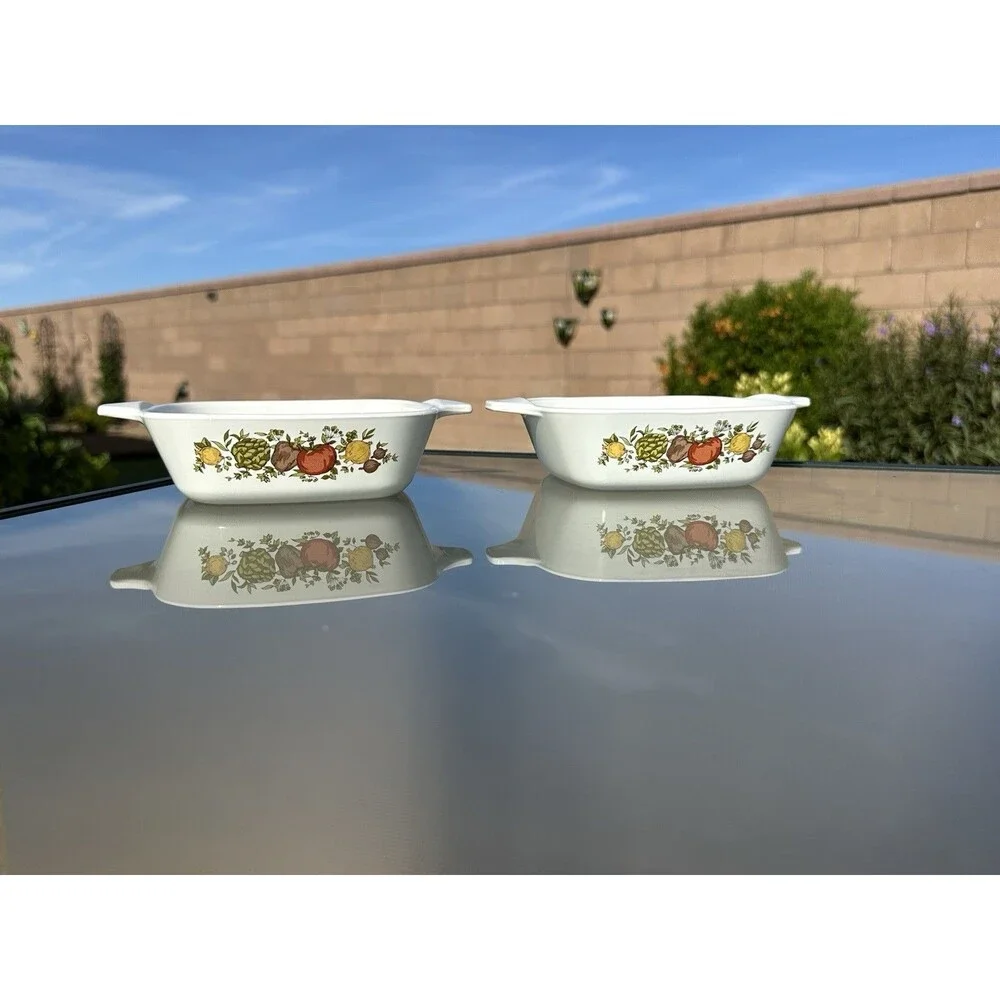 Corning Ware Spice of Life 1 3/4 Cup Mini Casserole P-41-B Lot of 2 Made In USA